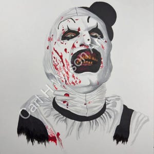 Art the Clown Horror Print | 11x14 Matte Wall Art | Terrifier Movie Fan Gift | Creepy Clown Poster