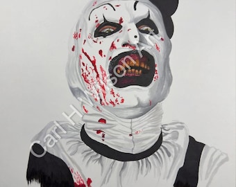 Terrifying Killer Clown Horror Print – Creepy Slasher Movie Inspired