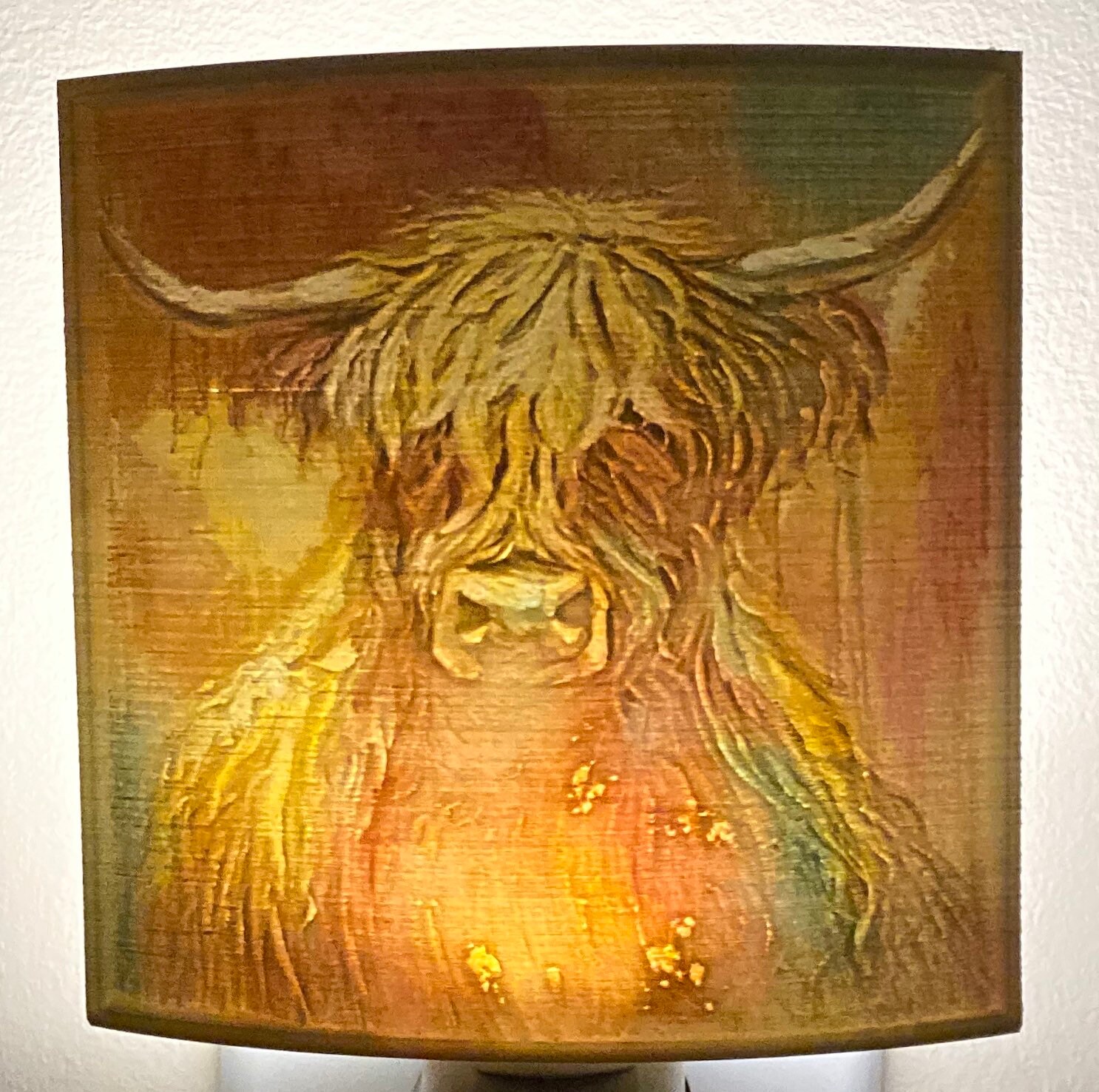 Highland Cow Night Light Lithophane 3D Printed Scottish Etsy