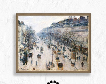 Montmartre In Winter Paris France Printable Art Work, Vintage Art Work, Digital PRINTABLE Download, Aesthetic Art