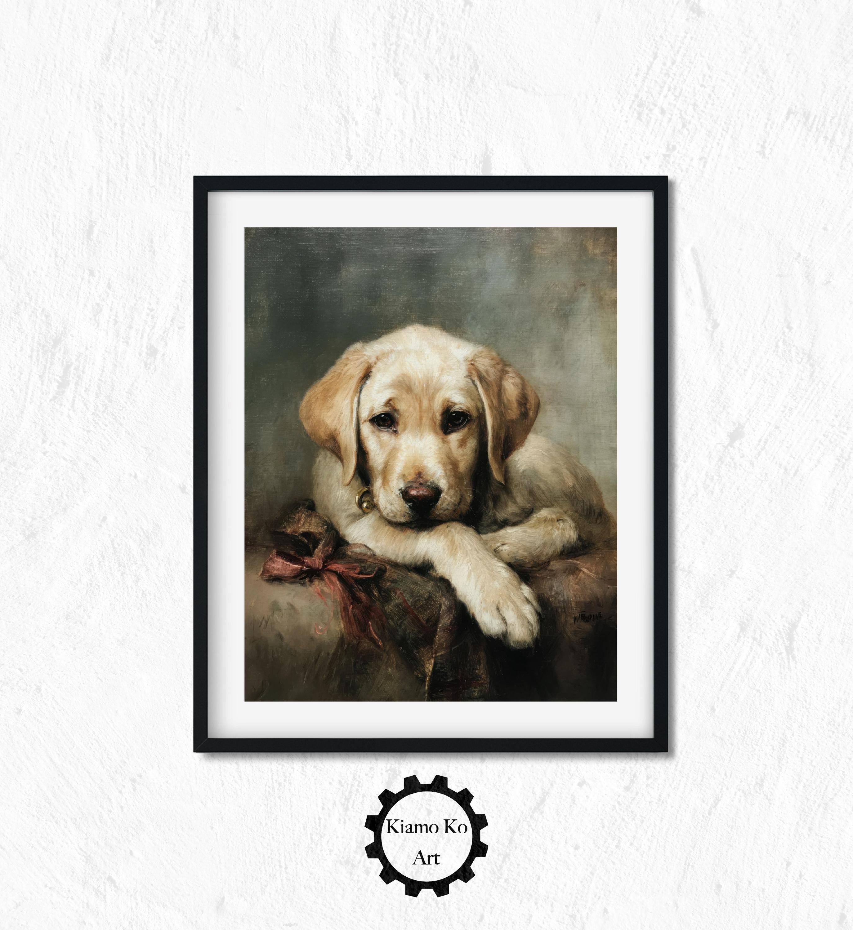 GLOKAKA Tableau Art Mural Chien Labrador Graffiti Street Pop Art - Impression Sur Toile Colorée Pour Chambre, Bureau Ou Salon