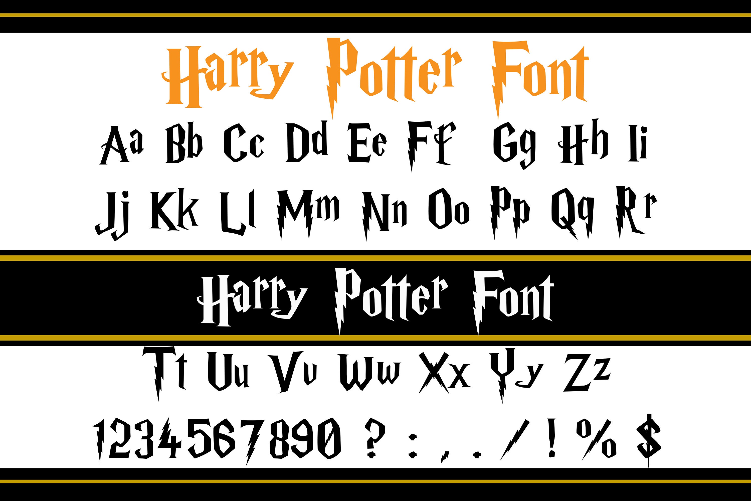 harry potter font cricut