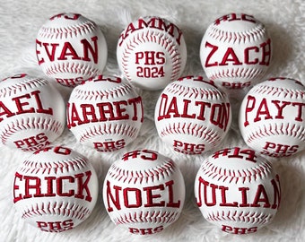 Personalized Baseball, Baseball Team Gift, Baseball Gift, Baseball Coach Gift, Baseball Dad Gift, Senior Gift, Embroidered Baseball, Custom