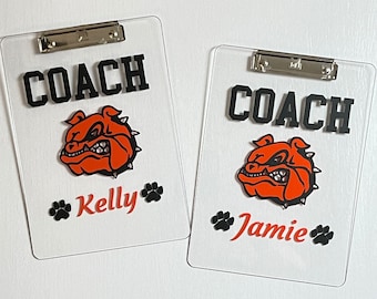 Coach Clipboard, Personalized Clipboard Coach, Coach gift, Cheer Coach Gift, Custom Clipboard, PE Coach Gift, Swim Coach, Football Coach