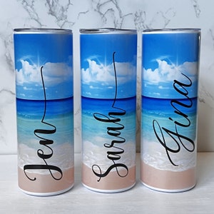 Personalized Beach Tumbler, Custom family trip tumbler, Family vacation tumbler, Palm Tree, Girls Trip Tumbler, Custom Summer tumbler