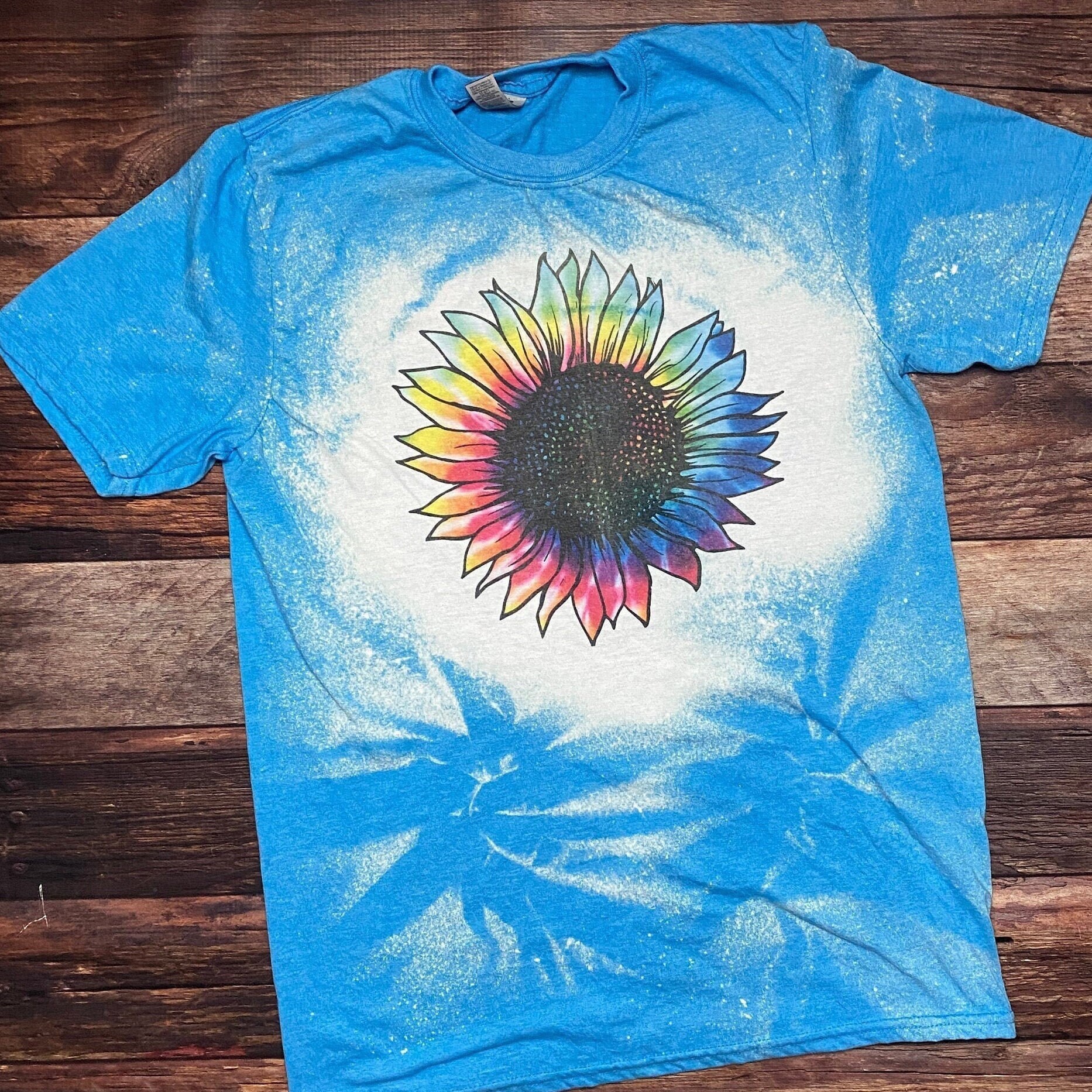 sunflower tie dye shirt