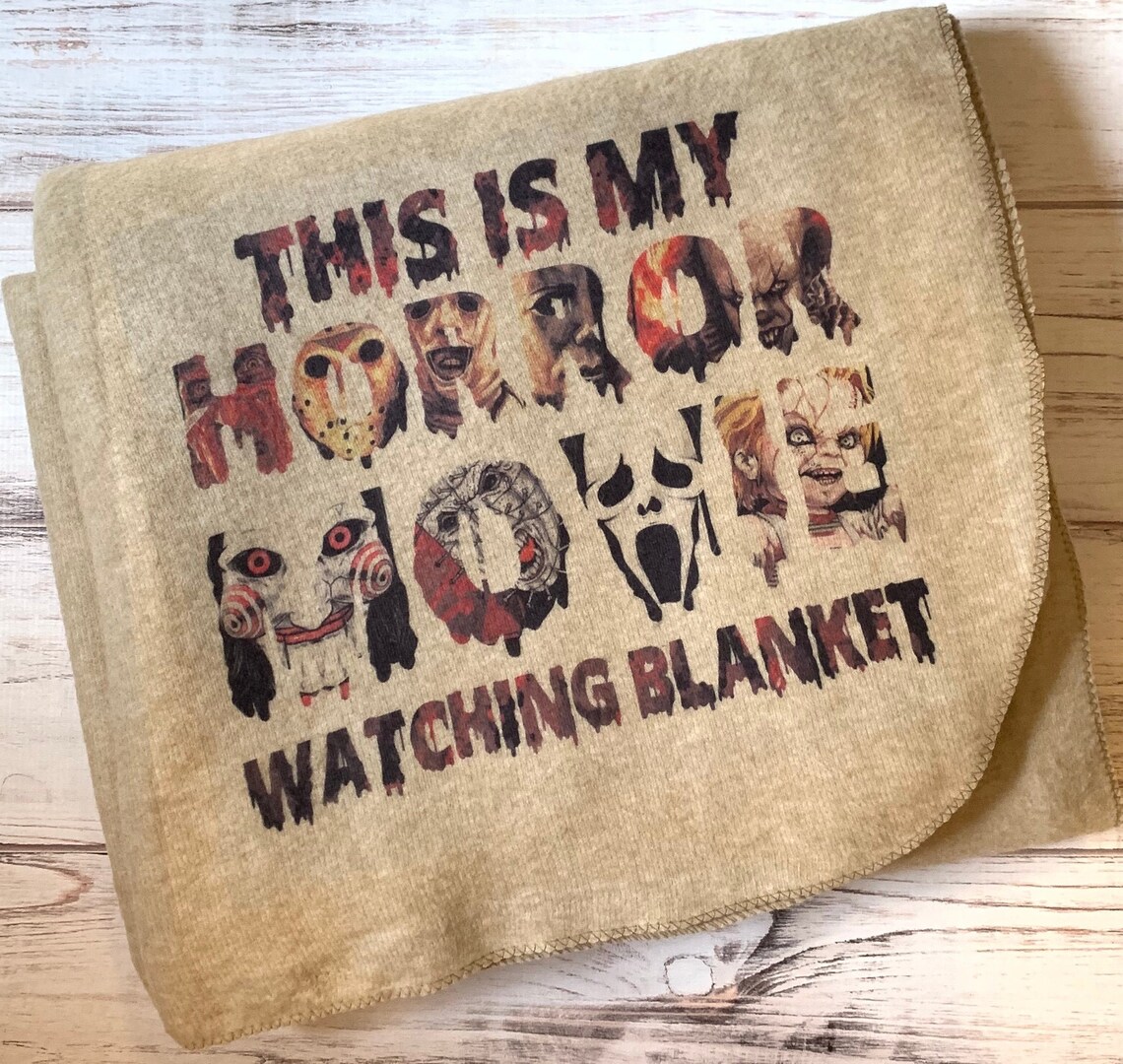 This is My Horror Movie Watching Blanket Halloween Blanket Etsy