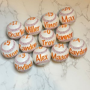 Personalisierter Baseball, Baseball-Team-Geschenk, Baseball-Geschenk, Baseball-Trainer-Geschenk, Baseball-Vater-Geschenk, älteres Geschenk, gestickter Baseball, kundenspezifisch