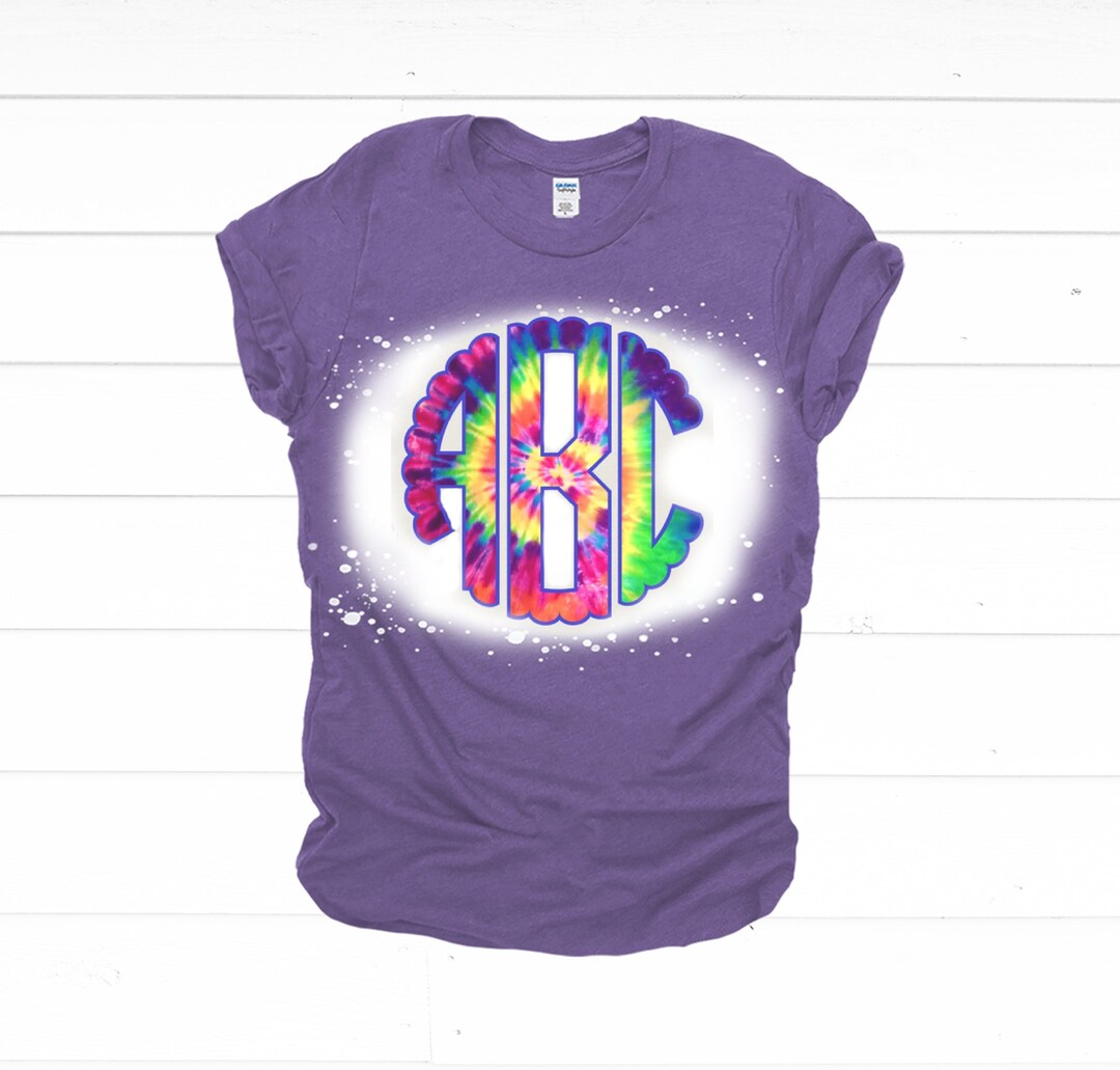 zipped monogram tie dye shirt