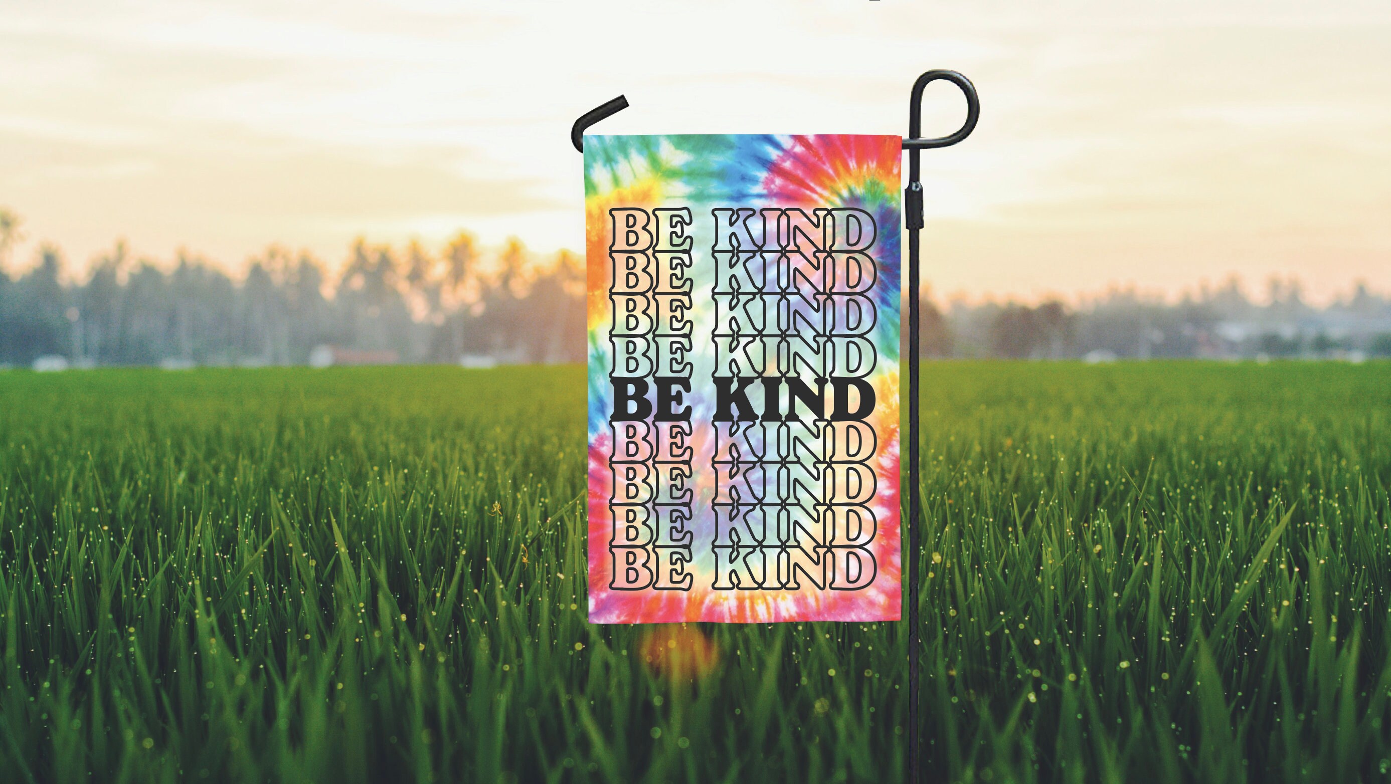 Be Kind Tie Dye Flag 12 X 18 Garden Flag Retro Etsy Australia