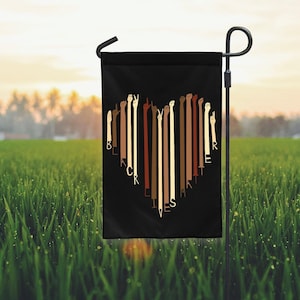 BLM ASL Heart Garden Flag - Black Lives Matter - 12x18