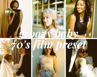 70s Retro Film Lightroom Preset, Warm Tone (DNG File)