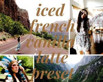 Iced French Vanilla Latte Lightroom Preset: Mobile DNG, Warm Creamy Filter