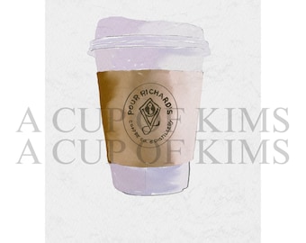 Philadelphia Coffee Art Print – Pour Richards Inspired, Modern Minimalist (Digital Download)