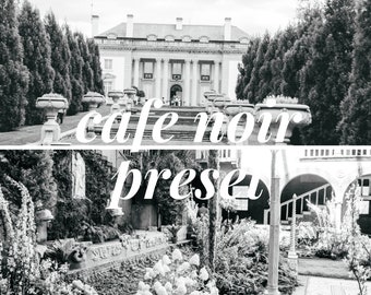 Cafe Noir Film Lightroom Presets: Black and White (DNG)