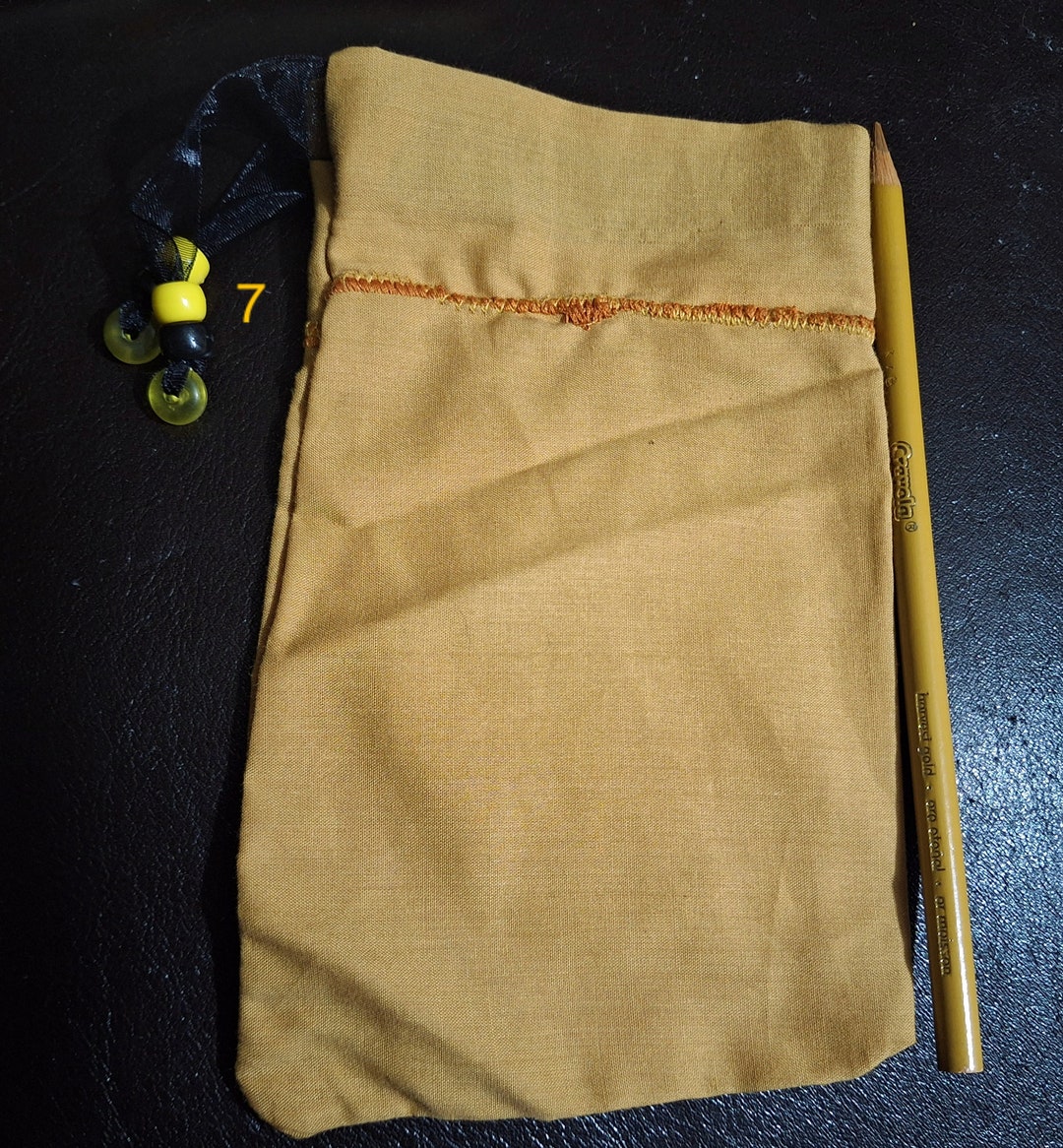 Plain Harvest Gold Tarot Bag W/sheer Ribbon & Beads - Etsy