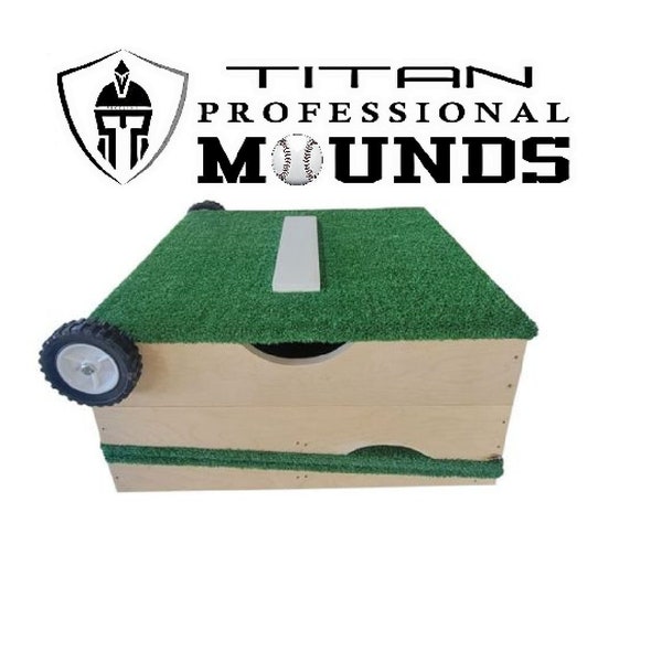 Titan Professional Mounds 6 Inch Portable Youth Baseball Pitching Mound with Wheel Kit (Accordion Series)