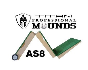 Titan Professional Mounds 8 Inch Portable Youth Baseball Pitching Mound with Wheel Kit (Accordion Series)