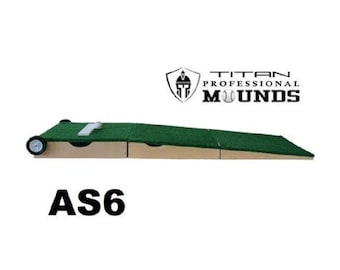 Titan Professional Mounds 6 Inch Ultra-Portable Youth Baseball Pitching Mound with Wheel Kit (Accordion Series)