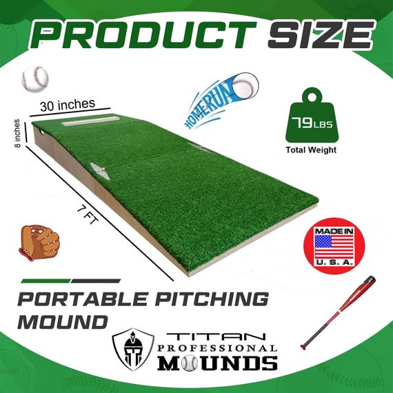 Pitching Turf Adjustable Training Pitcher's Mound VEVOR Portable Pitching Mound - 85 ...