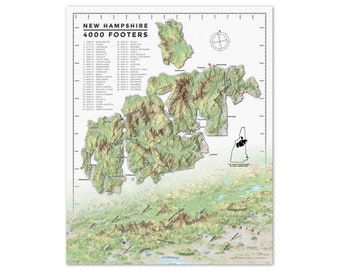 New Hampshire 4000 Footers - The White Mountain National Forest (Unframed Fine Art Giclee Print)