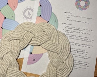 DIGITAL TEMPLATE - Rope Wreath Trivet