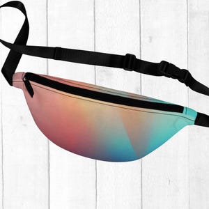 Vibrant and fun Gradient Fanny Pack, Stylish Waist Bag, Festival Gear, Summer Accessory, Travel Companion, Gift for Adventurers