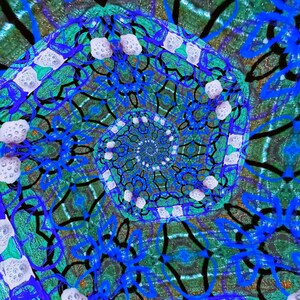 Blue Fractal Spiral Digital Download