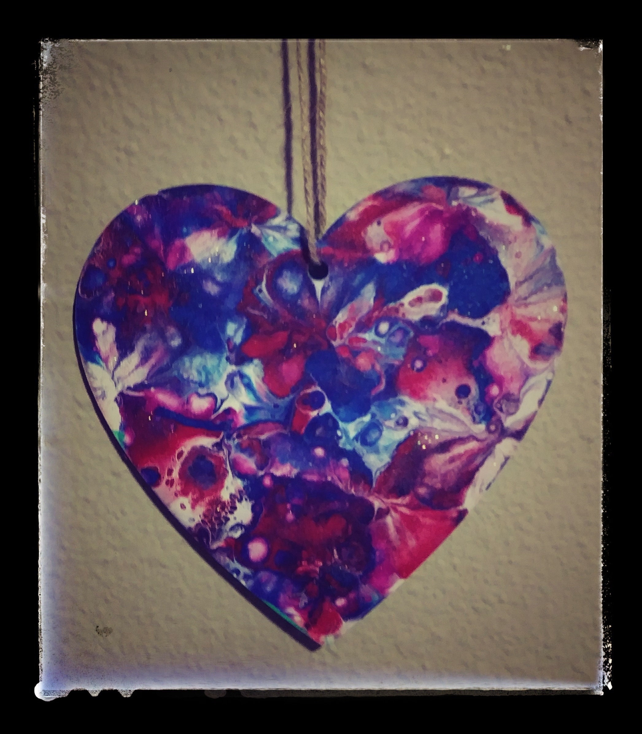 VALENTINE SALE Hanging Hand Painted Wooden Heart Etsy UK