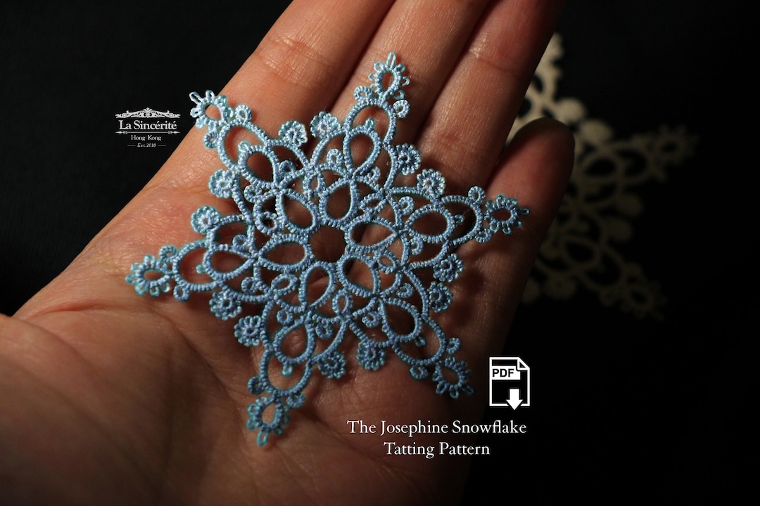 Original Tatting Snowflake Pattern, Shuttle Tatting Tutorial, Tatting