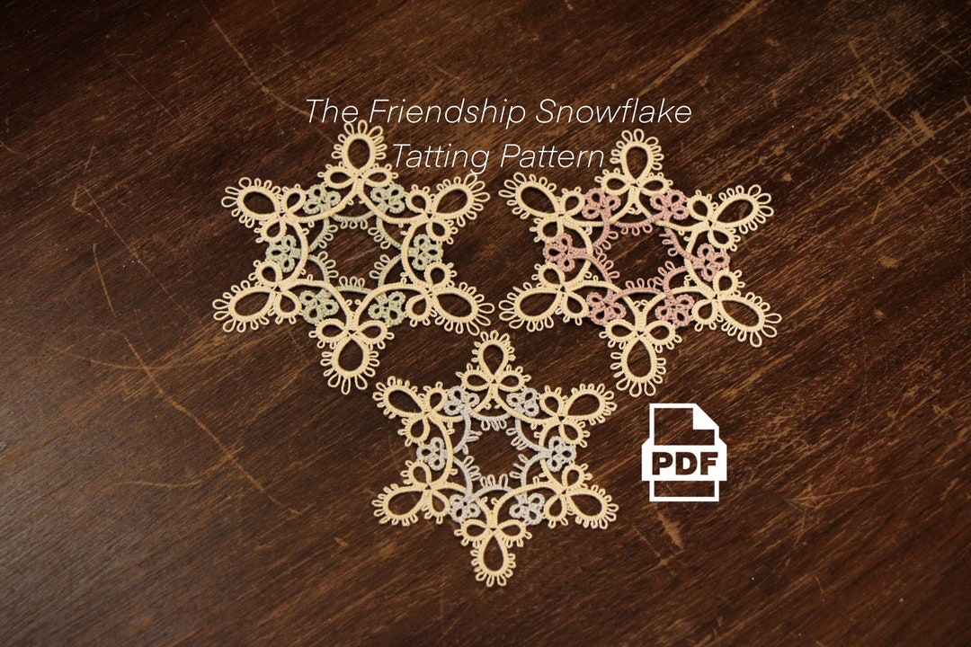 Tatting Snowflake Pattern, Shuttle Tatting Tutorial, Tatting PDF