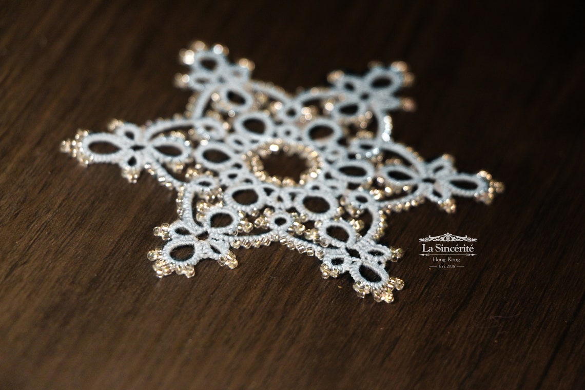 Original Tatting Snowflake Pattern Shuttle Tatting Tutorial Etsy