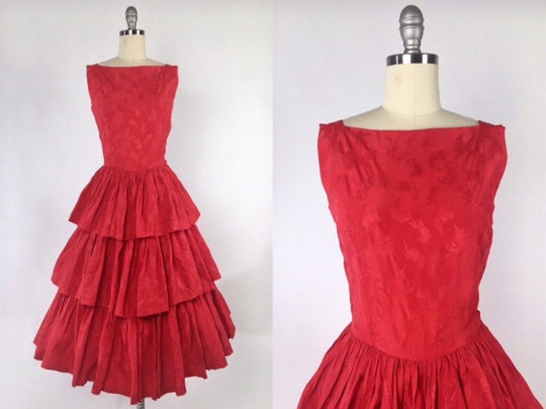 ruby red cocktail dress