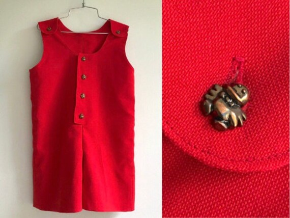 Vintage 1940s Toddler Jumpsuit // 40s Kids Shorts
