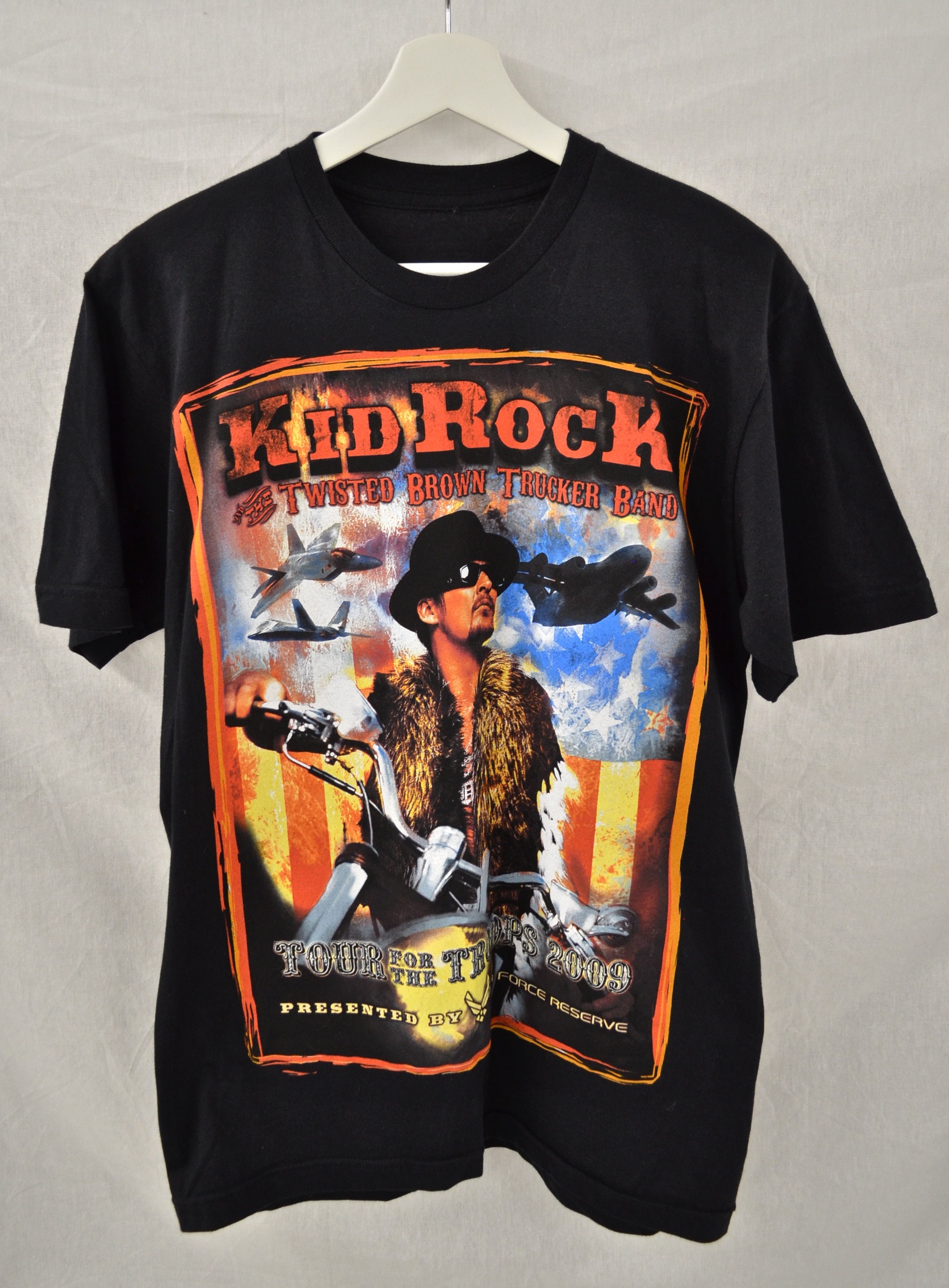 KID ROCK Tshirt Tour of Troops 2009 Big Logo Print Etsy