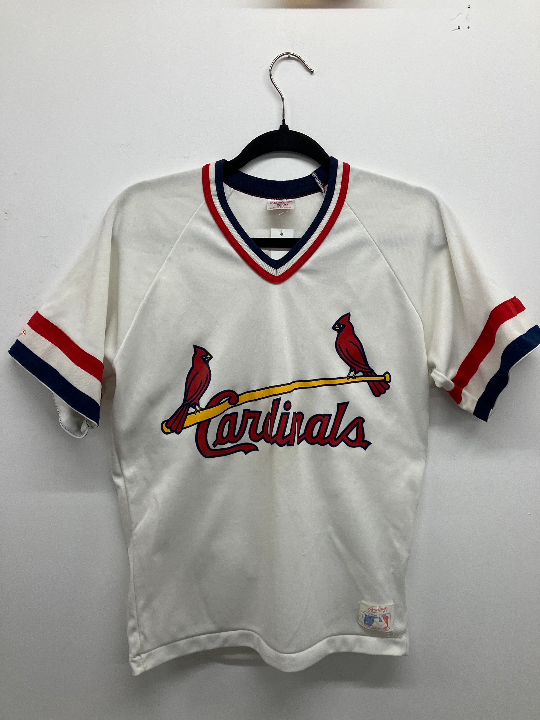 80s St. Louis Cardinals Rawlings White Jersey - 5 Star Vintage