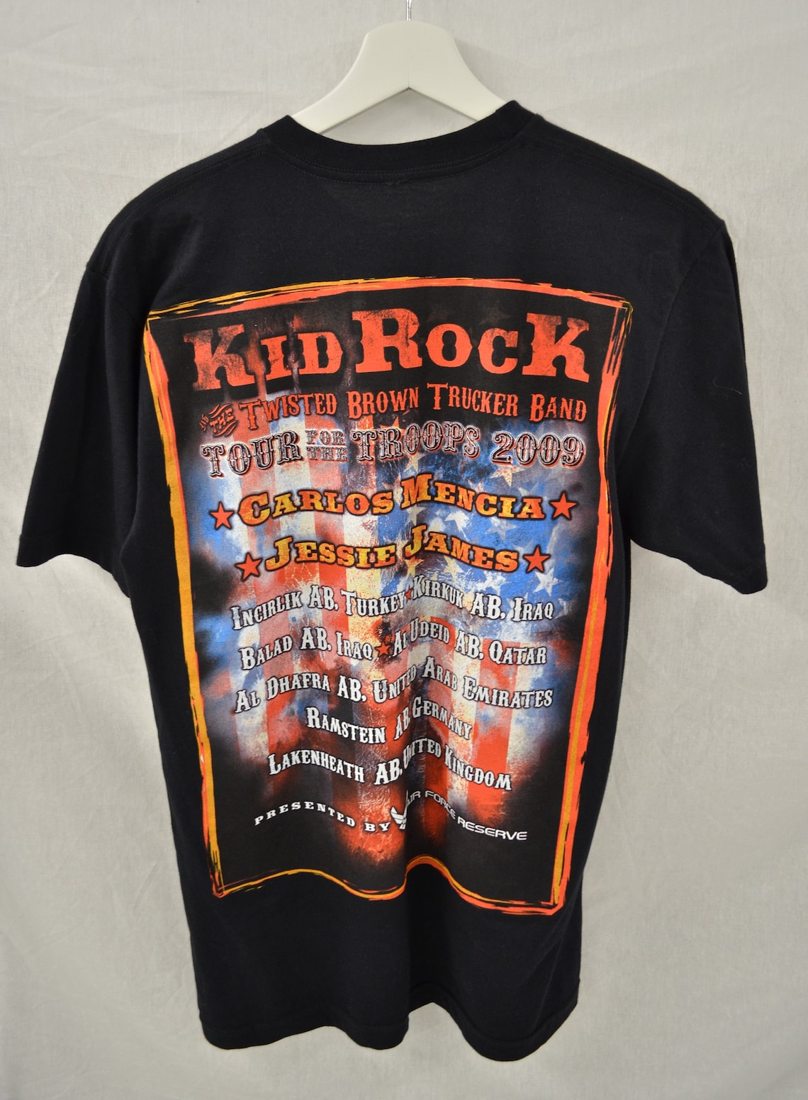 KID ROCK T-shirt Tour Of Troops 2009 Big Logo Print | Etsy