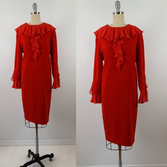 Vintage 80s Bill Blass Dress // 1980s Couture Des… - image 1