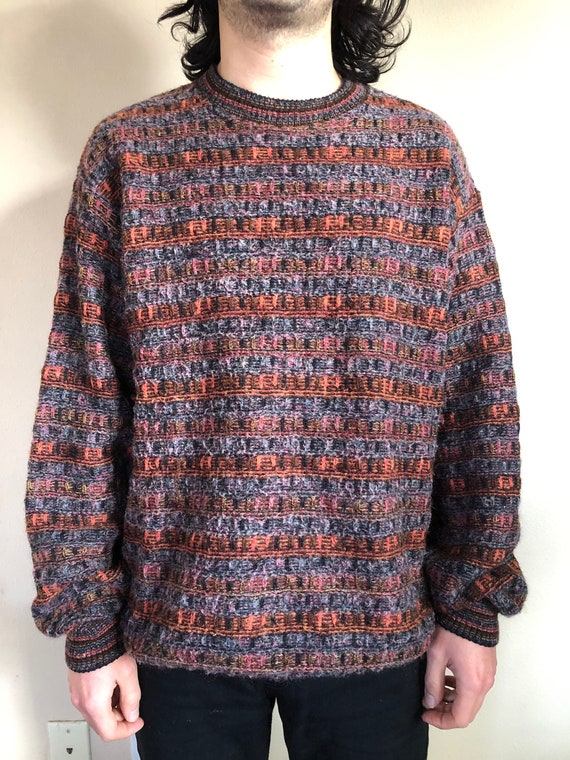 Vintage Missoni patterned knit sweater. Made in It