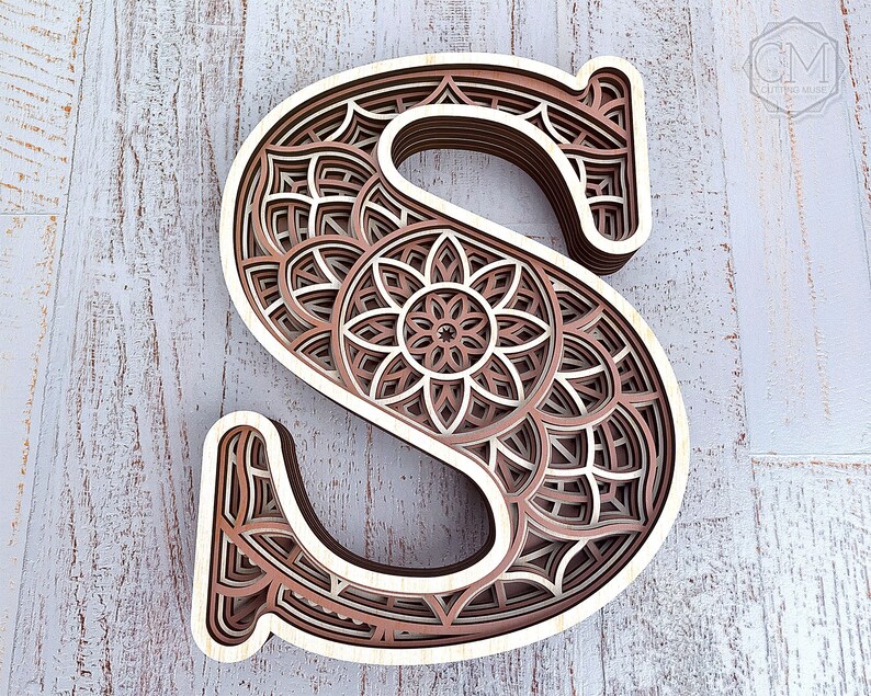 Download Layered Letter S Layered Letters SVG Multilayer Letters ...