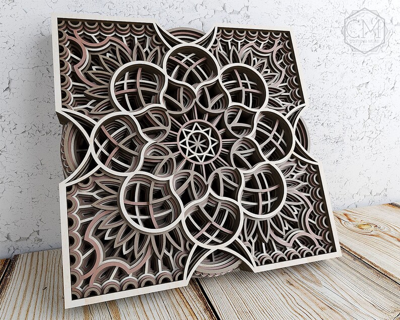 Download Laser Cut Mandala DXF Multilayer Mandala Design Layered | Etsy