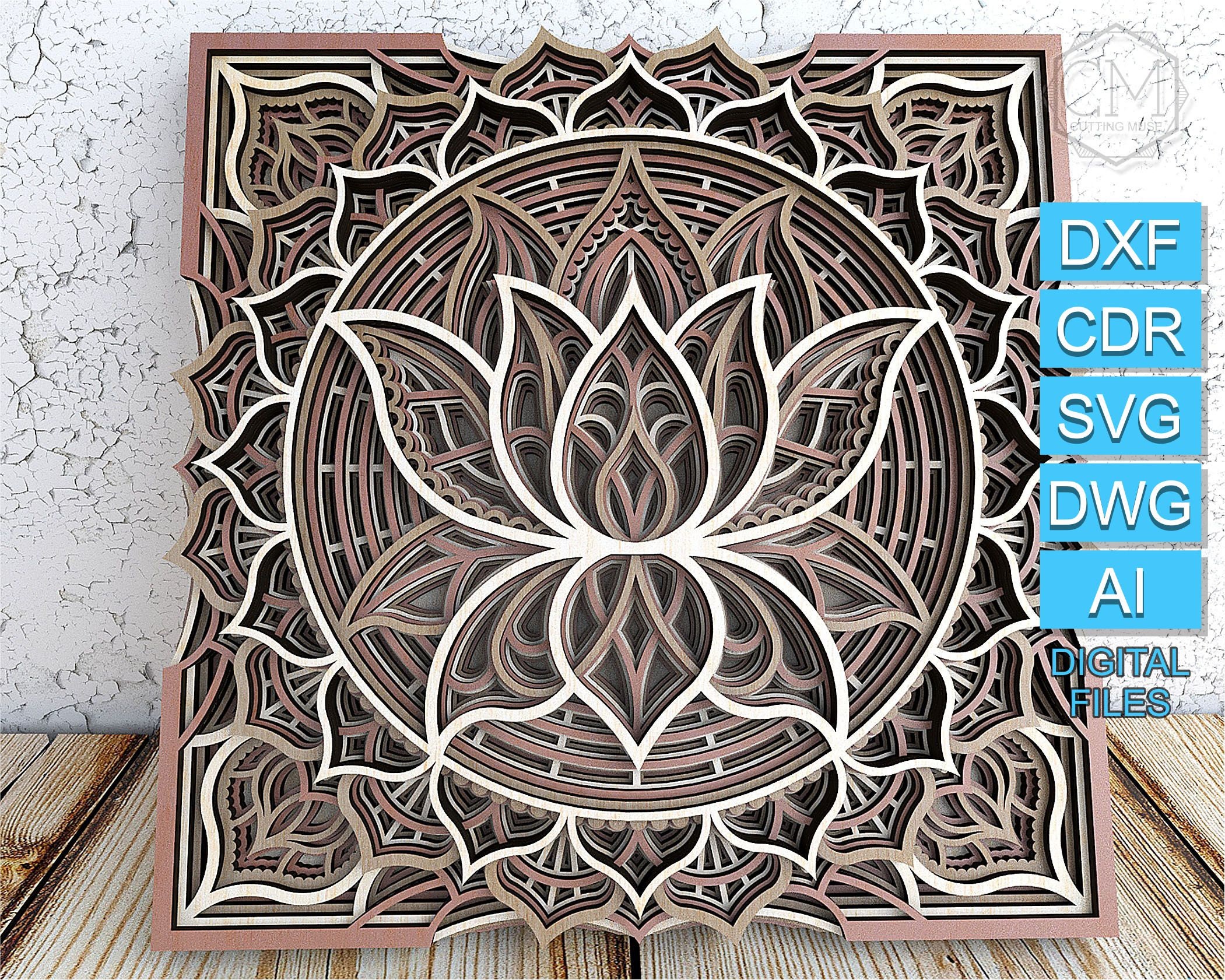 Free Free 301 Simple Lotus Flower Mandala Svg SVG PNG EPS DXF File