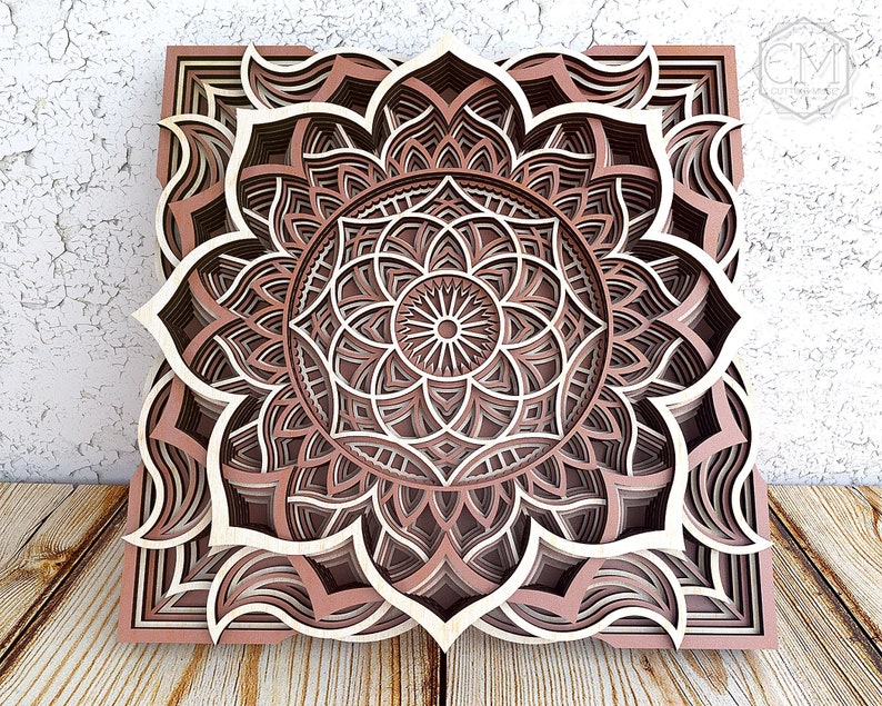 Download Layered Mandala SVG Laser Cut Multilayer Mandala DXF ...