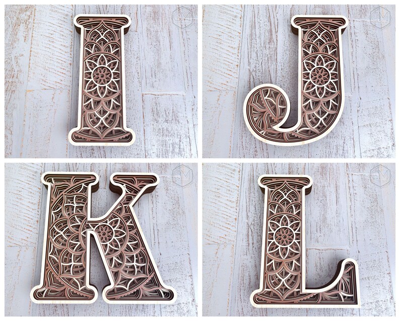 Free Free 165 Layered Mandala Letters SVG PNG EPS DXF File