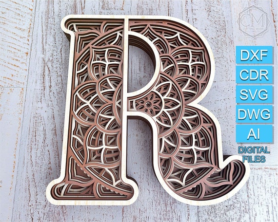 Download File For Paper Cutting Digital File Letters L 3d Layered For Cutting Plywood Dxf Letters L 3d Layered Letter L 3d Layered Svg Visual Arts Painting Jewellerymilad Com