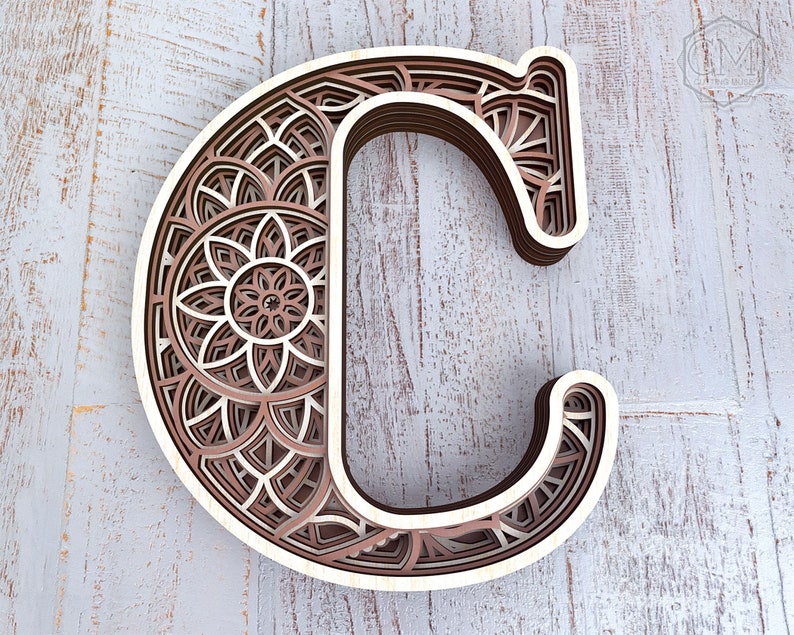 Download Layered Letter C Layered Letters SVG Multilayer Letters ...
