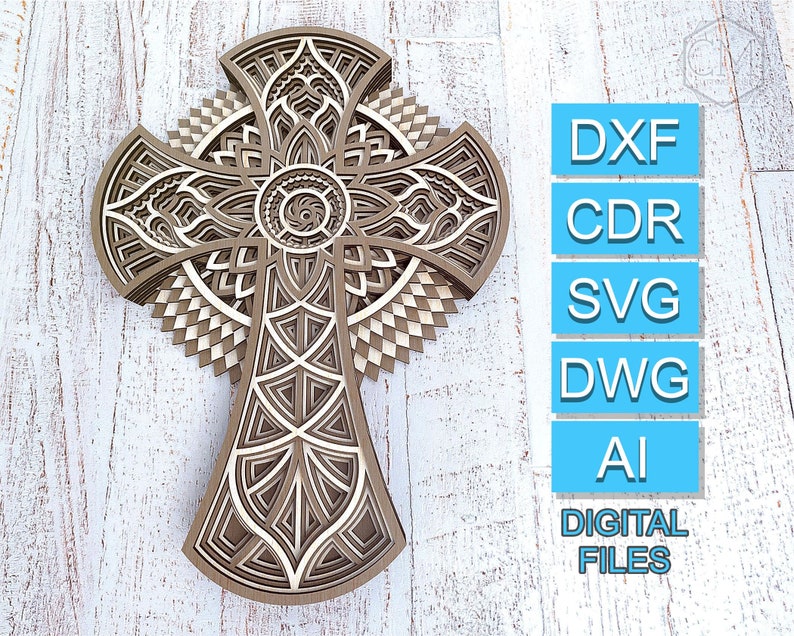 Download Cricut Cross Multilayer Cross Mandala Cross Svg Layered Cross Dxf Cross For Laser Cut Layered Cross Svg 02 Cross 3d Cross Svg Craft Supplies Tools Kits How To Puhlsphotography Com