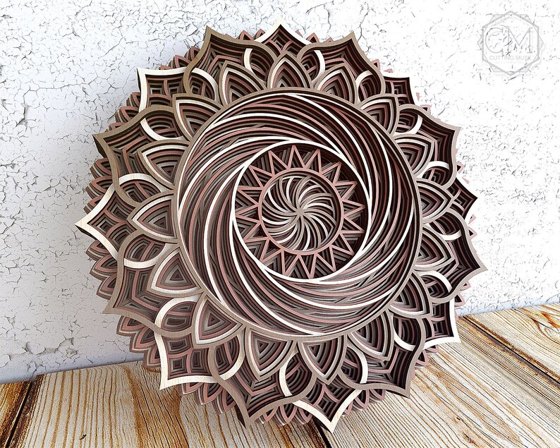 Download Layered Mandala SVG Laser Cut Multilayer Mandala DXF ...