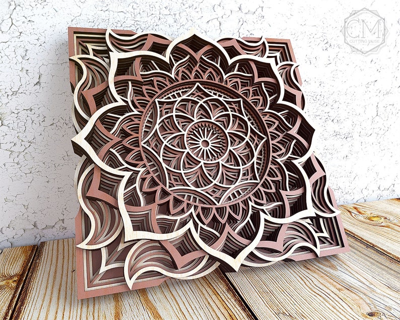 Layered Mandala SVG Laser Cut Multilayer Mandala DXF ...