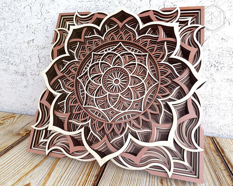 Download Layered Mandala SVG Laser Cut Multilayer Mandala DXF ...